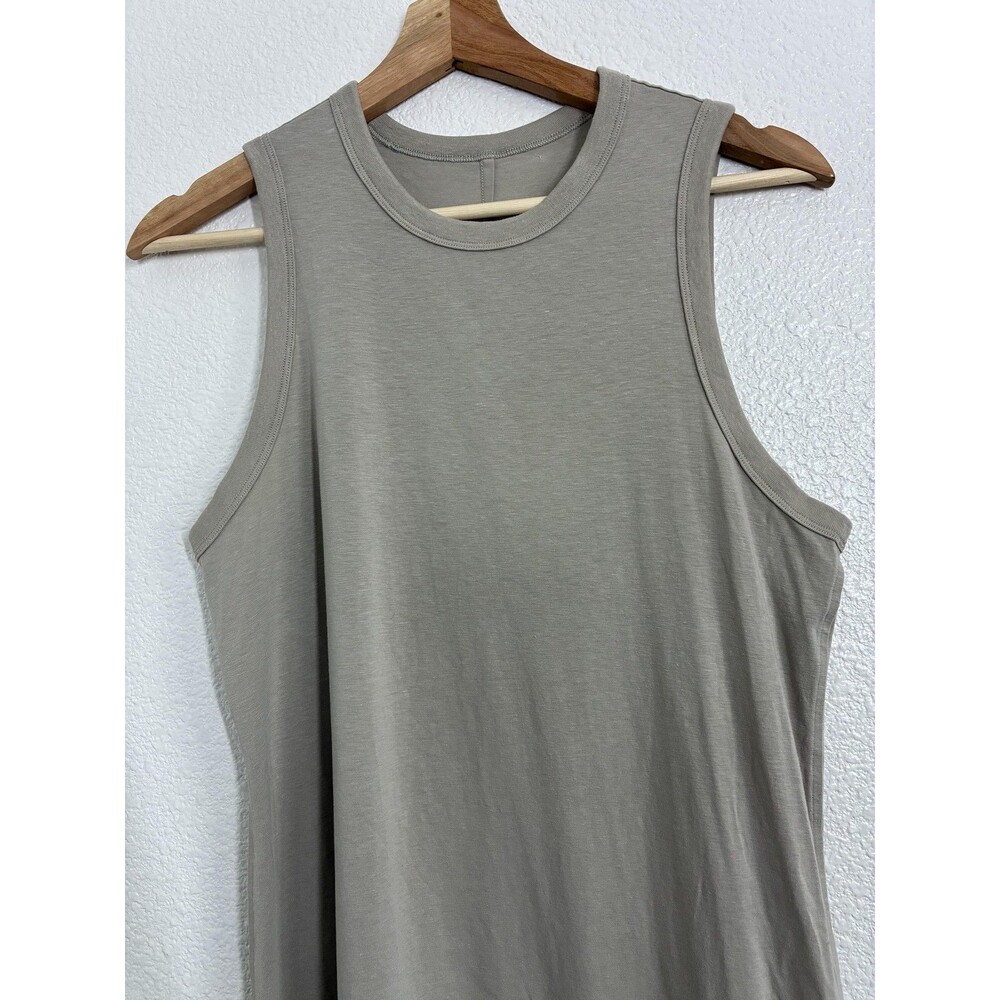 Lululemon Cotton Dress Small Beige Tank Jersey Crew Neck Short Casual Travel - Picture 3 of 10